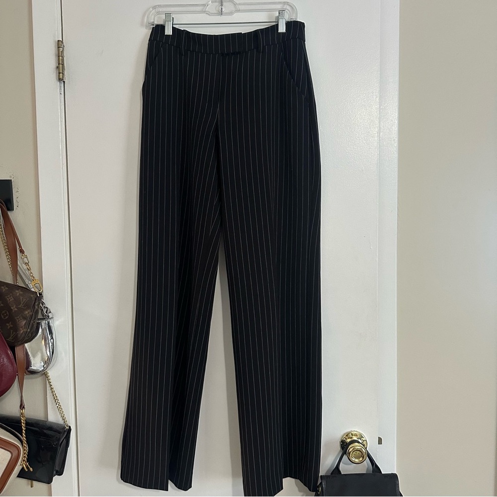 express pin stripe wide leg trouser